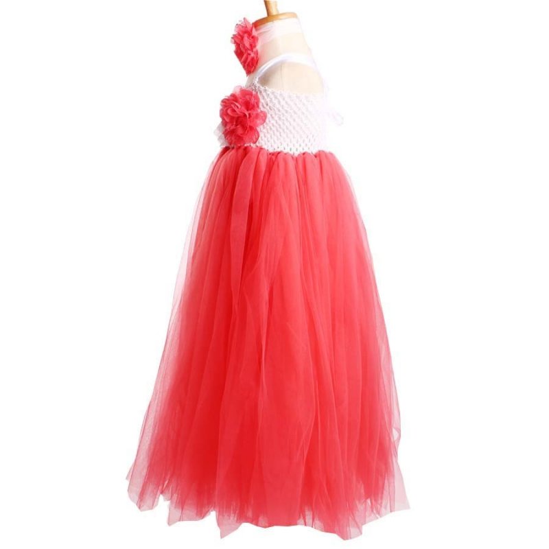 Coral & White Tutu Dress | LittleGuchi.com